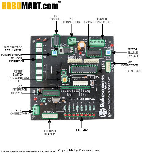 ATmega8 Robotic Development Board V1.0