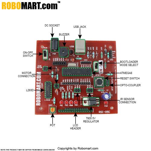 Atmega8 mini Robotics Development Board V4.0
