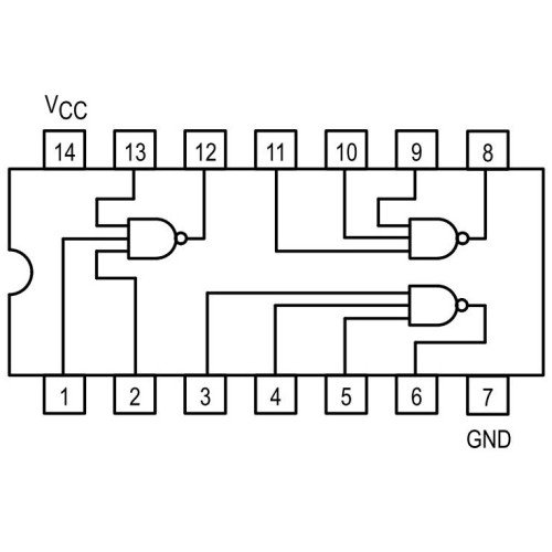 10x SN74AC10N triple 3-input NAND-gate Texas Instruments 