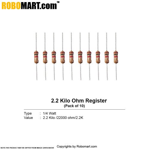 2.2 Kilo ohm 1/4 watt Resistance