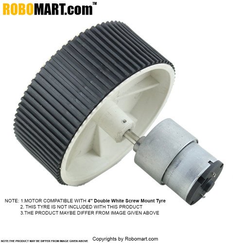 60 RPM Side Shaft Gear DC Motor for Arduino/Raspberry-Pi/Robotics
