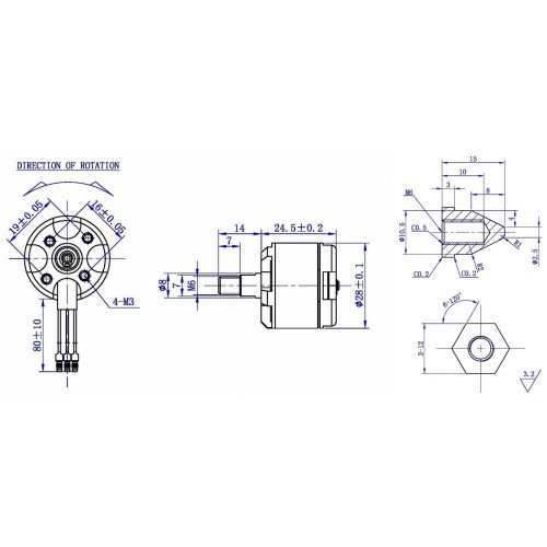 DJI 2212 920KV Brushless Motor for Quadcopter/Multirotor/Drone