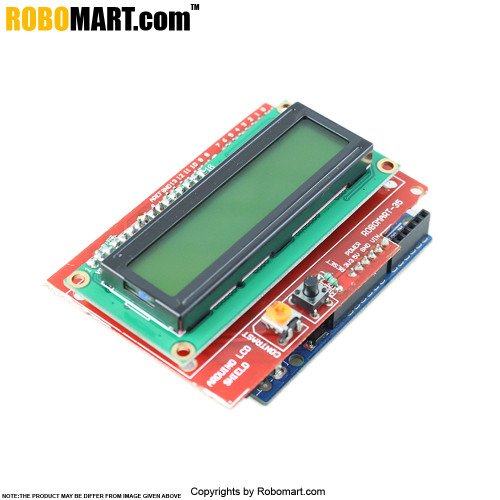 arduino lcd shield with robomart arduino board