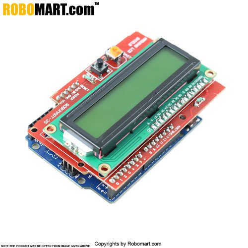 Arduino LCD Shield with Robomart Arduino Board