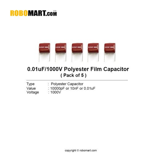 0.01uf 1000v polyester film capacitor