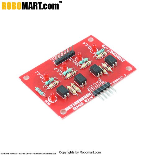 opto-isolated 4 channel relay board
