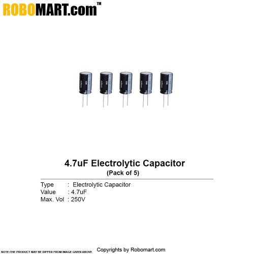 4.7µf 250v electrolytic capacitor