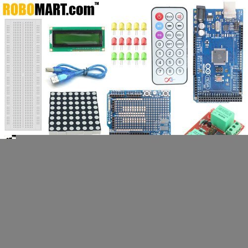 ROBOMART MEGA2560 R3+2-Channel 12V Relay Starter Kit With 18 Basic Arduino Projects