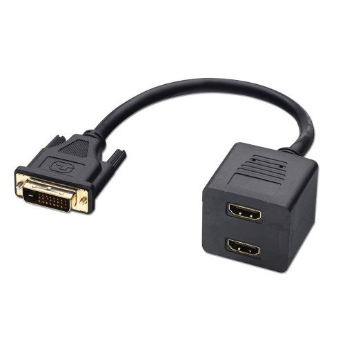 DVI to 2 Way HDMI Splitter Cable