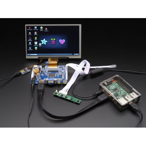 HDMI 4 Pi: 7" Display & Audio 1024x600 w/Touchscreen