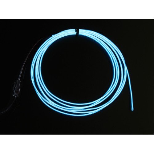 High Brightness White Electroluminescent (EL) Wire - 2.5 meters - High brightness, long life