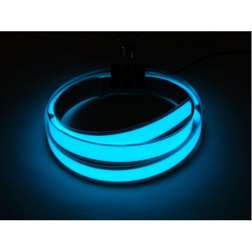 Aqua Electroluminescent (EL) Tape Strip - 100cm w/two connectors